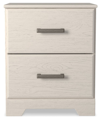 Stelsie - Two Drawer Night Stand - White - The Sleep Loft - Online Mattress Showroom NYC
