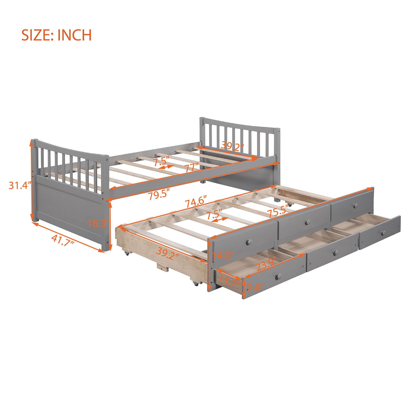 Twin Size Daybed With Trundle And Drawers - The Sleep Loft - Online Mattress Showroom NYC