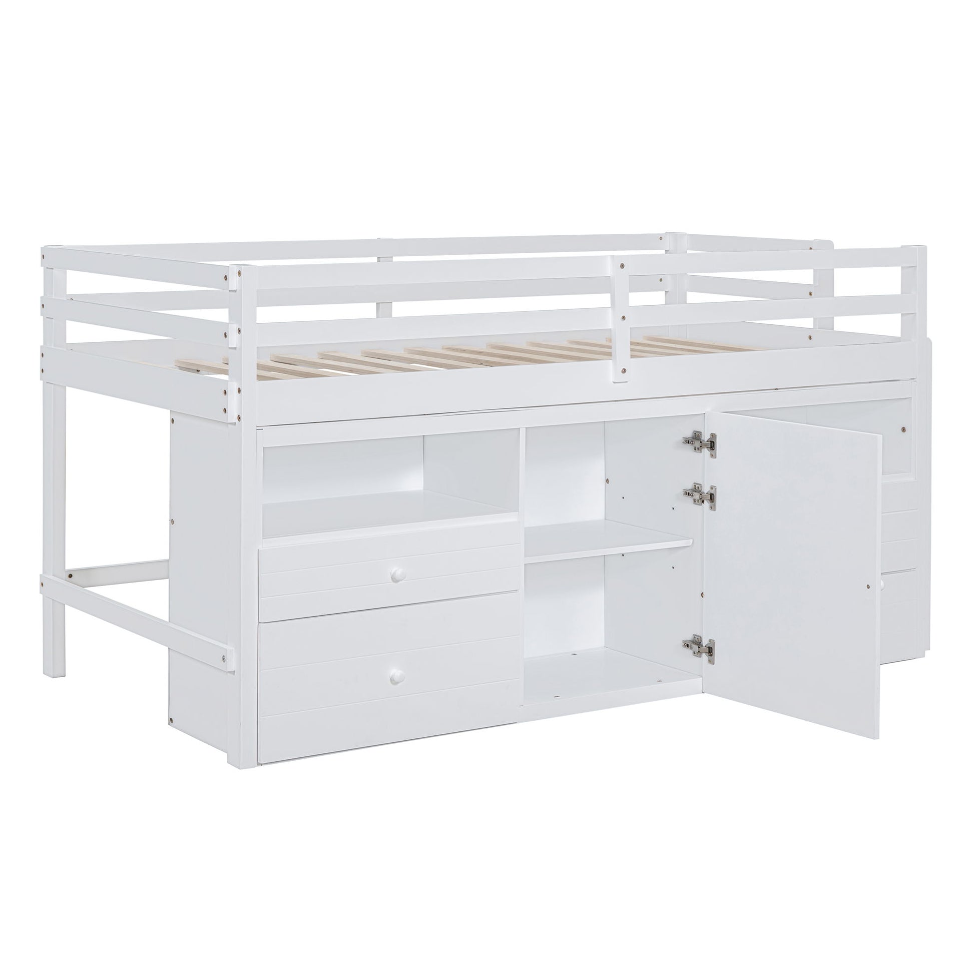 Loft Bed With 4 Drawers, Underneath Cabinet And Shelves - The Sleep Loft - Online Mattress Showroom NYC