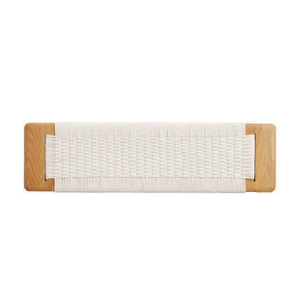 Design Dining Bench Bed Bench For Bedroom - White / Natural Oak - The Sleep Loft - Online Mattress Showroom NYC