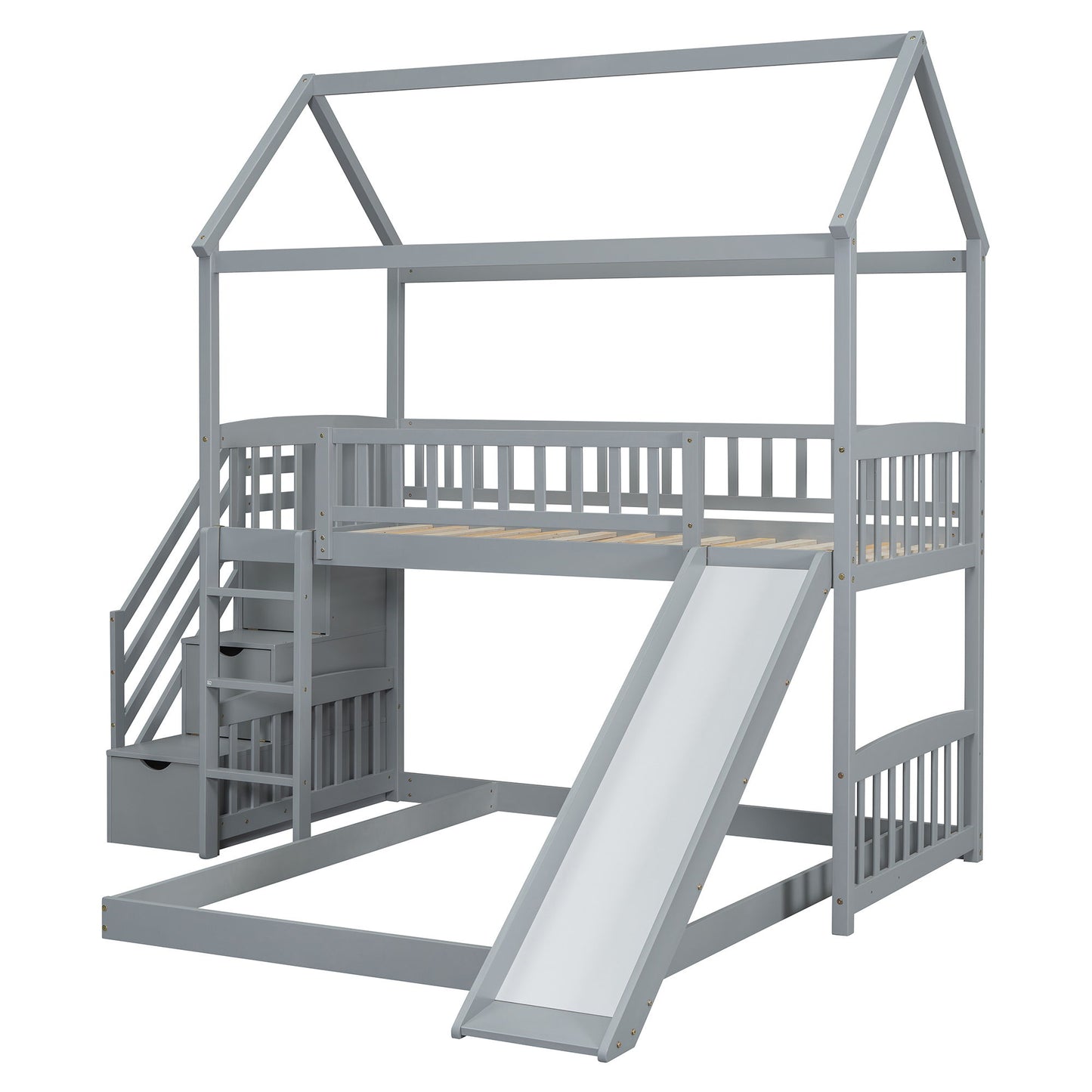 House Bunk Bed With Slide - The Sleep Loft - Online Mattress Showroom NYC