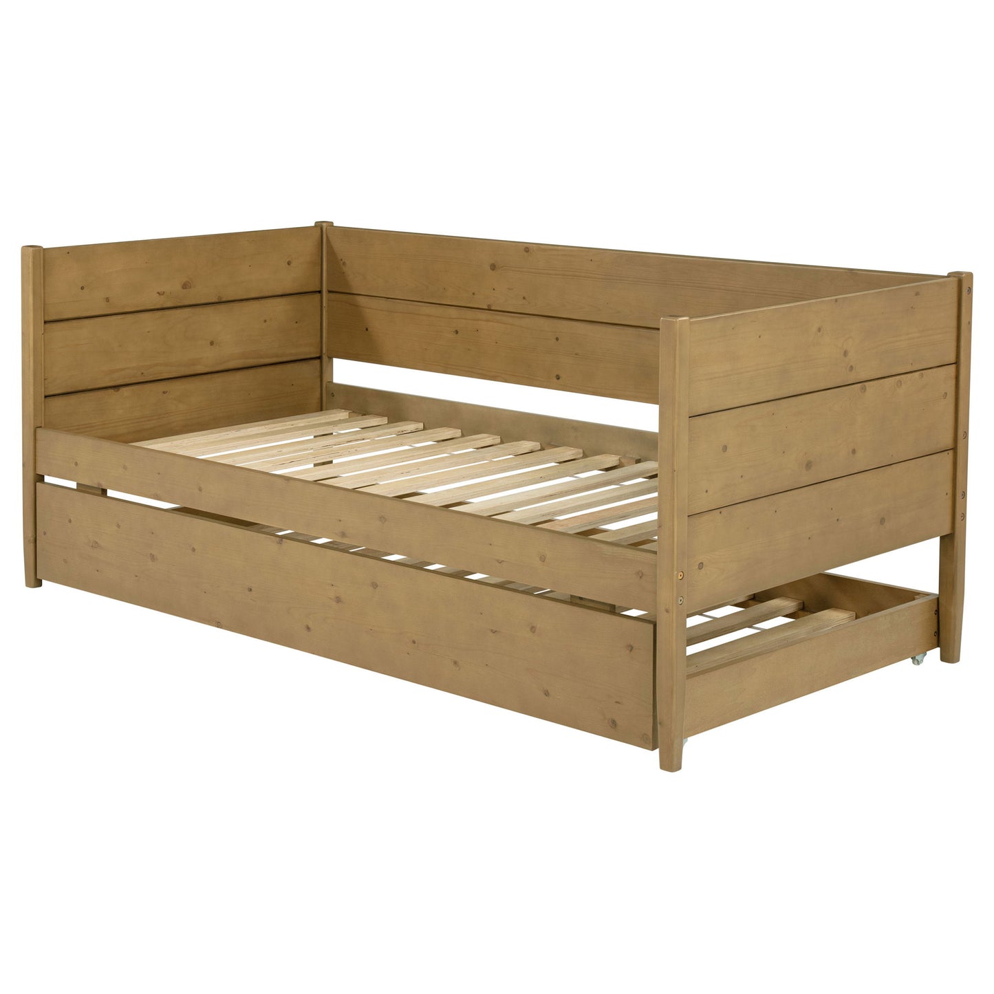 Stewart - Twin Daybed With Trundle - Natural - The Sleep Loft - Online Mattress Showroom NYC