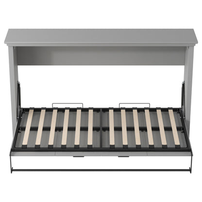 Twin Size Murphy Bed With Cabinet Storage - Gray - The Sleep Loft - Online Mattress Showroom NYC