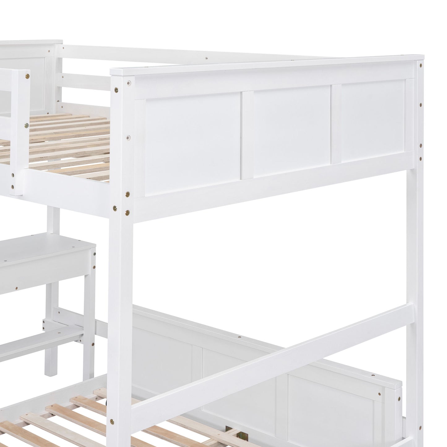 Full Over Full Bunk Bed With Desk - The Sleep Loft - Online Mattress Showroom NYC