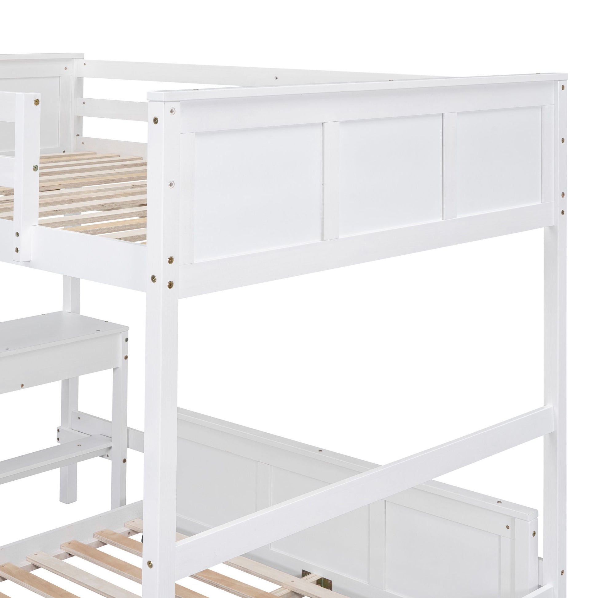 Full Over Full Bunk Bed With Desk - The Sleep Loft - Online Mattress Showroom NYC