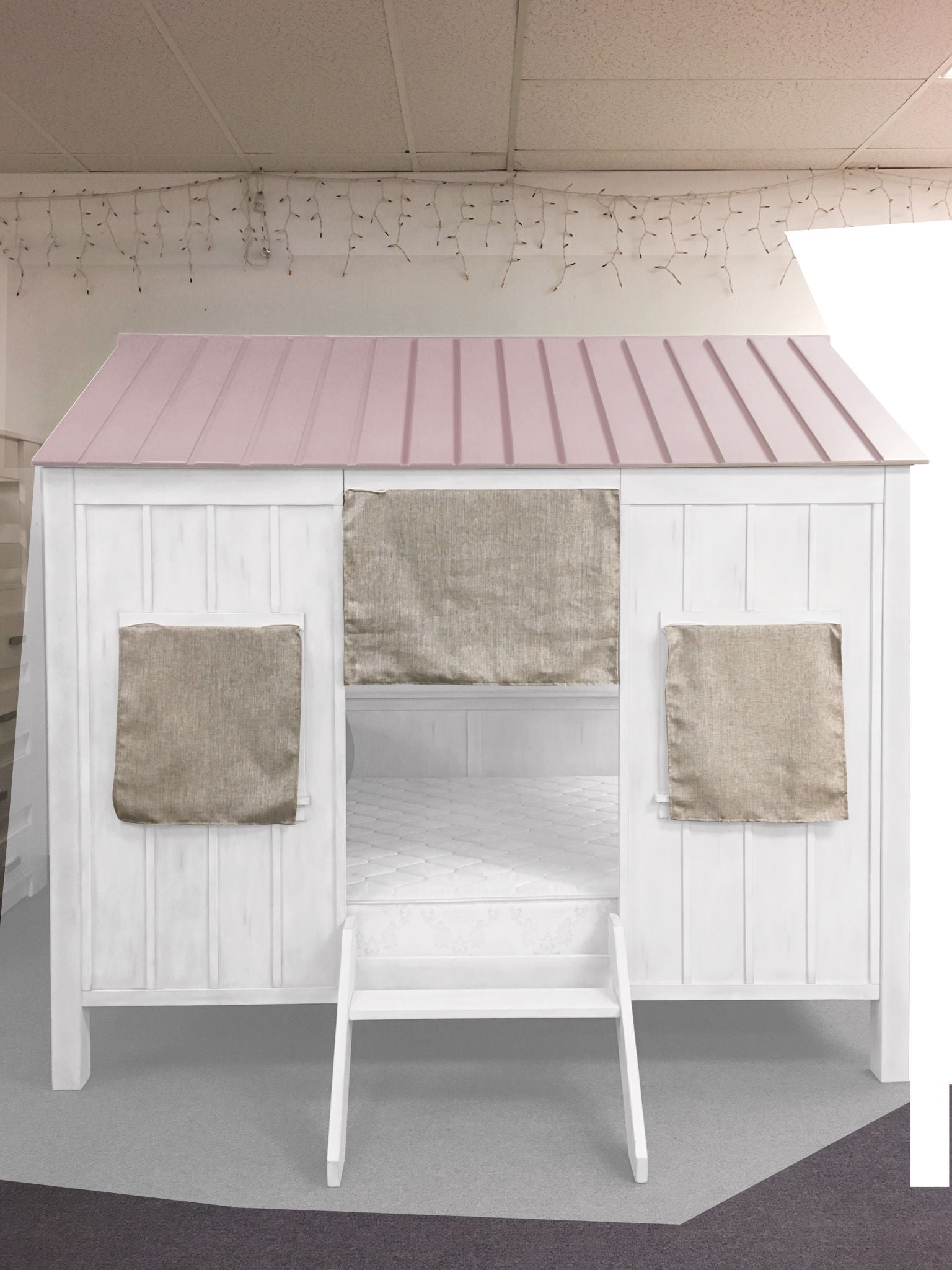 Spring - Full Bed - White / Pink - The Sleep Loft - Online Mattress Showroom NYC