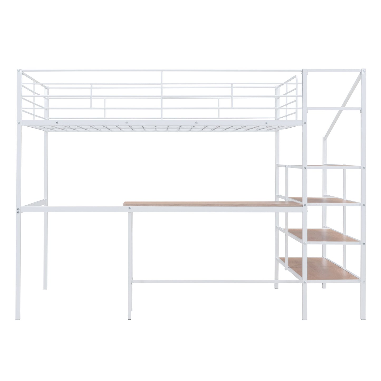 Loft Bed With Desk And Lateral Storage Ladder - The Sleep Loft - Online Mattress Showroom NYC