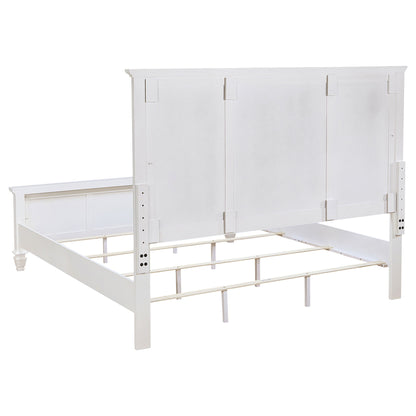 Chelema - Eastern King Panel Bed - Cream White - The Sleep Loft - Online Mattress Showroom NYC
