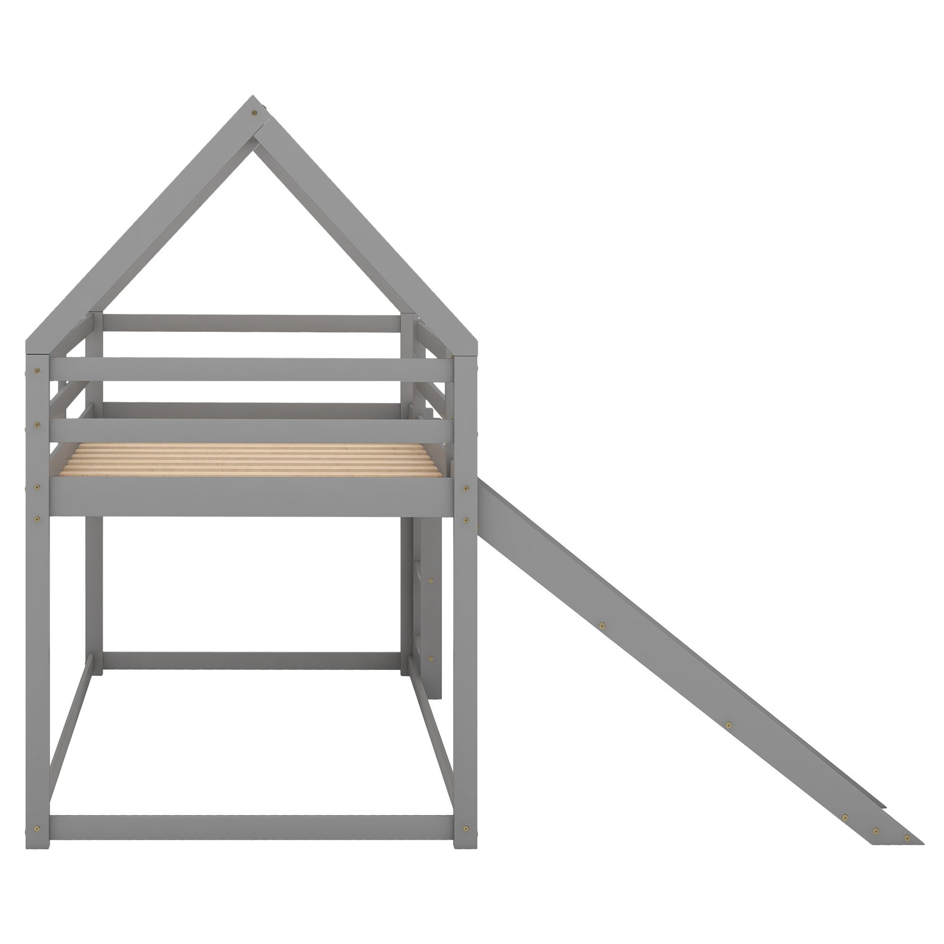 House Shape Bunk Bed With Slide And Ladder - The Sleep Loft - Online Mattress Showroom NYC