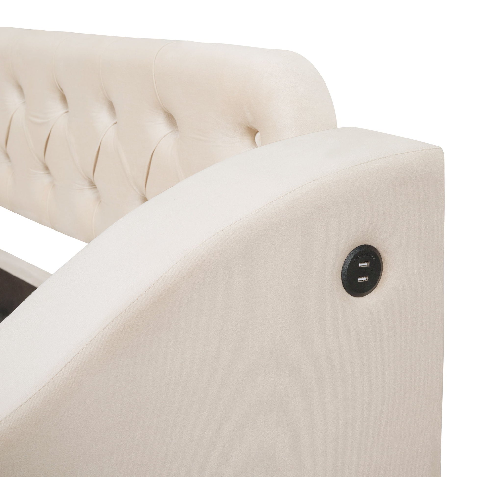Upholstered Daybed With Storage Armrests And USB Port - The Sleep Loft - Online Mattress Showroom NYC