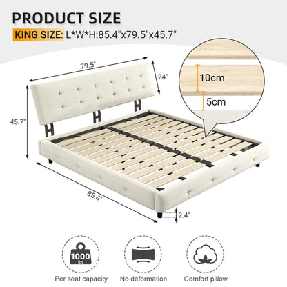 Tufted Headboard With Extra-Large Ultra-Soft Cloud Pillow Design - The Sleep Loft - Online Mattress Showroom NYC