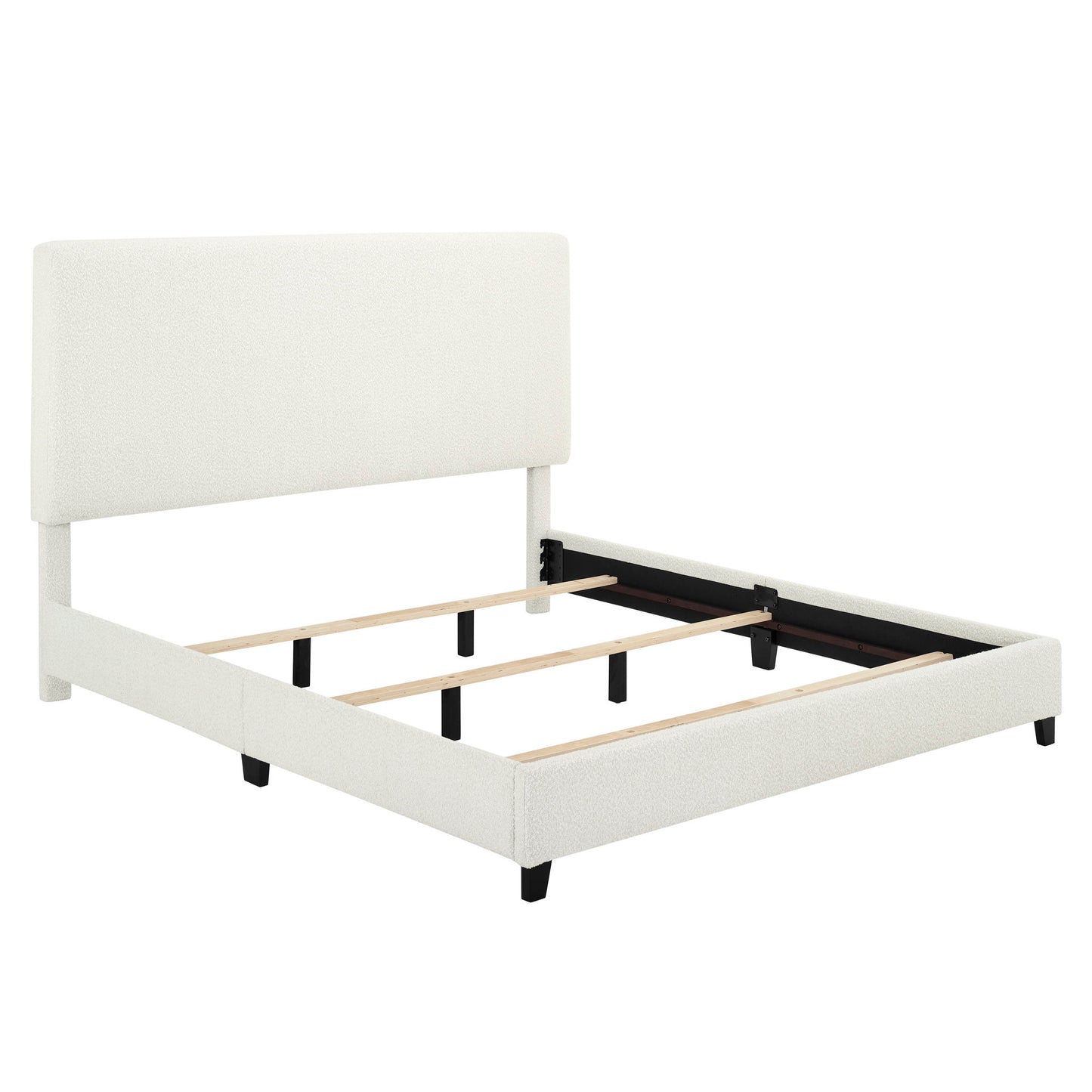 Boucle Upholstered Platform Bed - The Sleep Loft - Online Mattress Showroom NYC