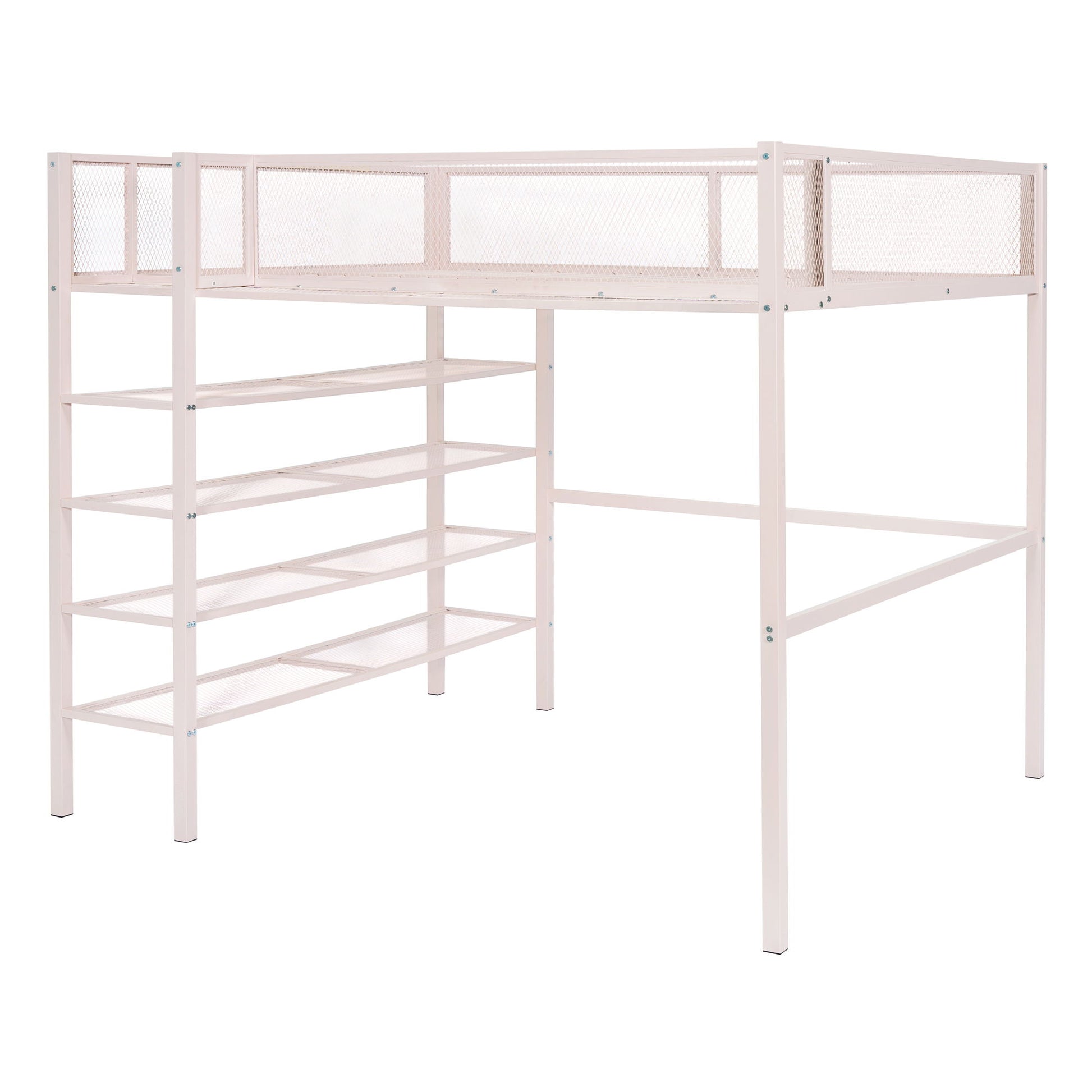 Loft Bed With 4 Tier Shelves And Storage - The Sleep Loft - Online Mattress Showroom NYC
