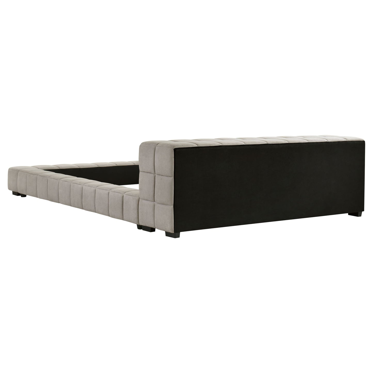 Kinsley - Upholstered Full Platform Bed With Low Profile And Tufted Headboard - Taupe - The Sleep Loft - Online Mattress Showroom NYC
