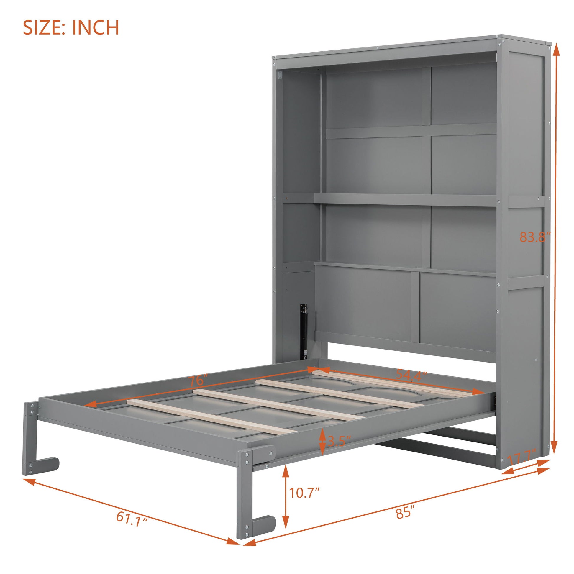 Murphy Wall Bed With Shelves, Space Saving - The Sleep Loft - Online Mattress Showroom NYC