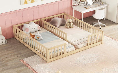 Double Floor Bed With Fence, Guardrails, Without Door - The Sleep Loft - Online Mattress Showroom NYC