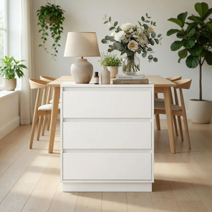 3 Drawer Nightstand, Bedroom Side Table