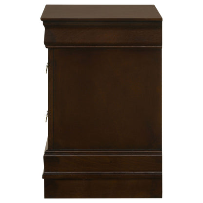 Demetra - 2 Drawer Nightstand - Cappuccino - The Sleep Loft - Online Mattress Showroom NYC