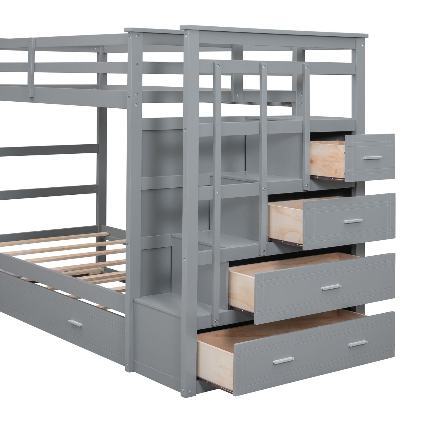 Bunk Bed With Trundle And Staircase - The Sleep Loft - Online Mattress Showroom NYC