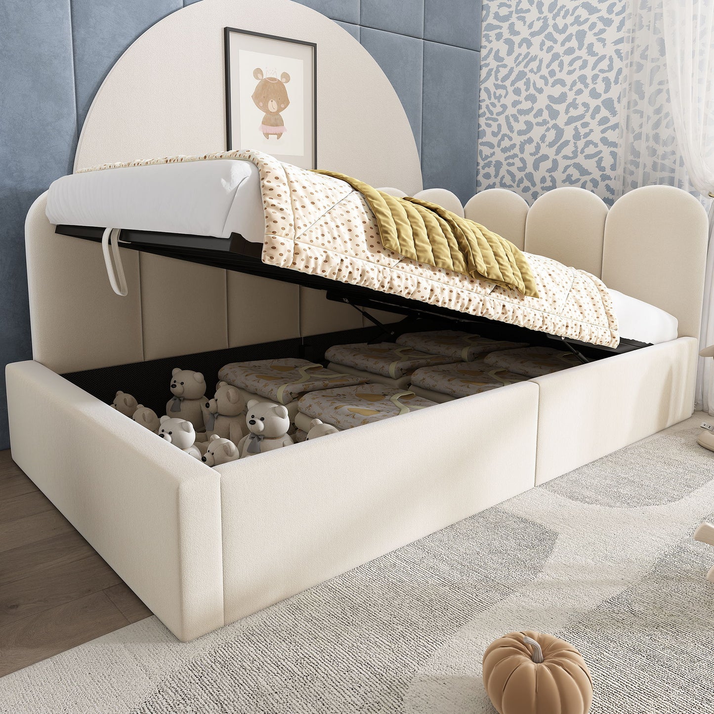 Upholstered Daybed With Metal Slatted Base - The Sleep Loft - Online Mattress Showroom NYC