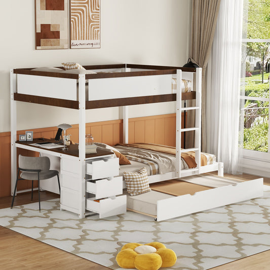 Bunk Bed With Twin Size Trundle, Storage And Desk - The Sleep Loft - Online Mattress Showroom NYC