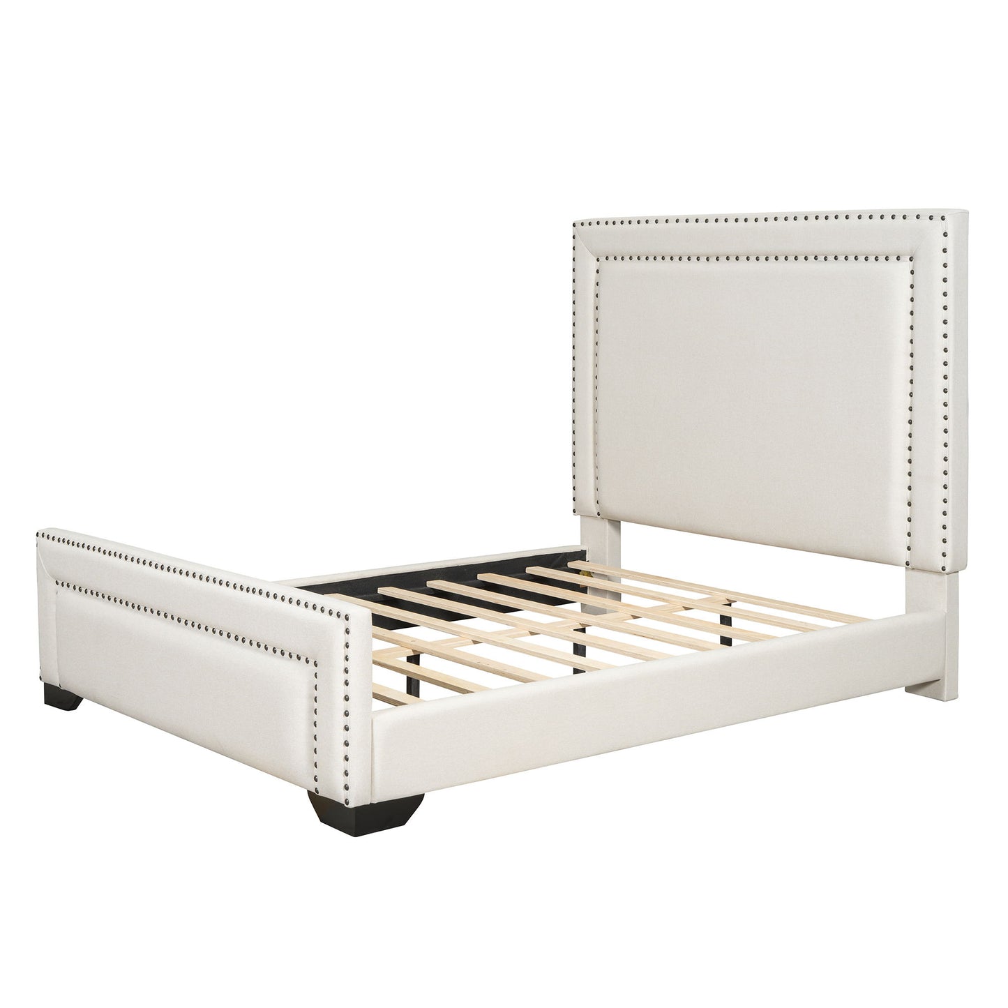 Upholstered Bed With Slats Support, No Box Spring Needed - The Sleep Loft - Online Mattress Showroom NYC