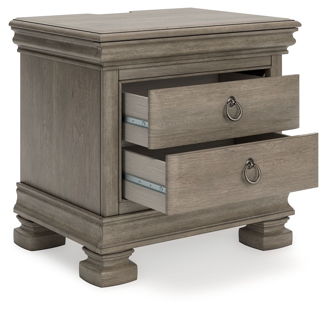 Lexorne - Three Drawer Night Stand - Gray - The Sleep Loft - Online Mattress Showroom NYC