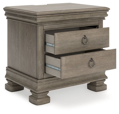 Lexorne - Three Drawer Night Stand - Gray - The Sleep Loft - Online Mattress Showroom NYC