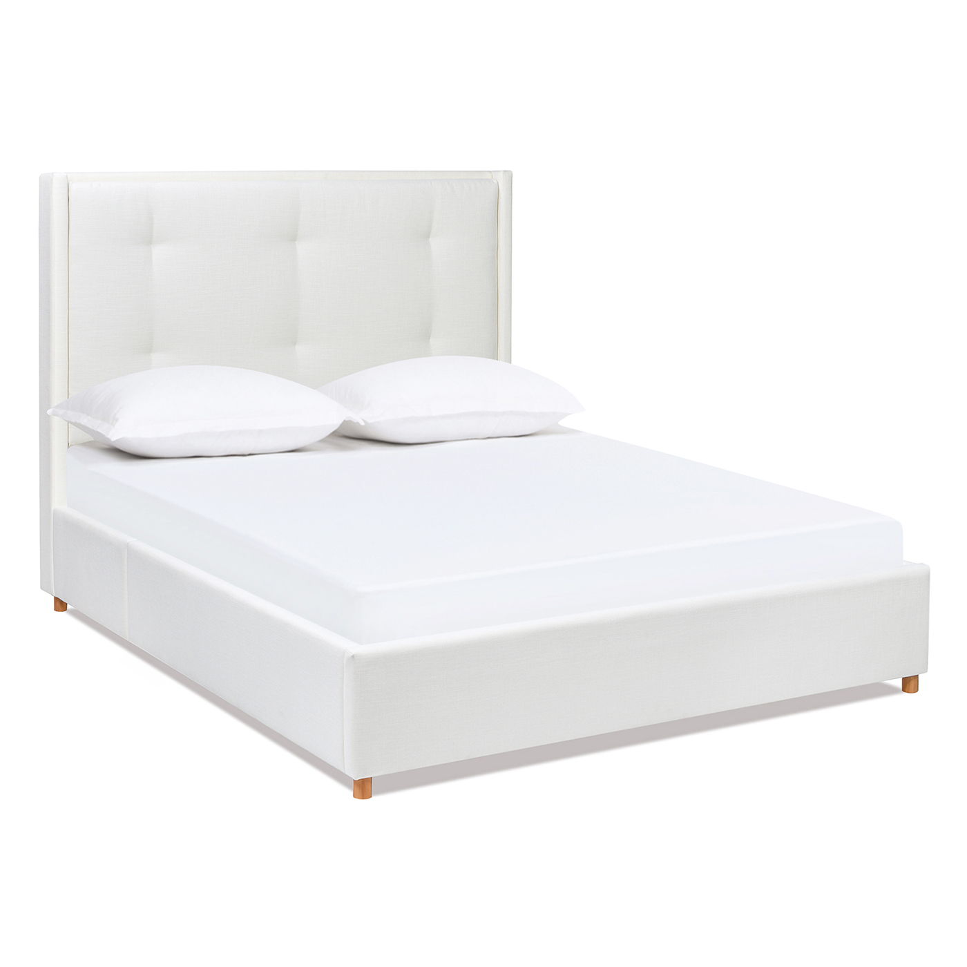 Miramar - Cushion Back Headboard Platform Bed Frame - The Sleep Loft - Online Mattress Showroom NYC