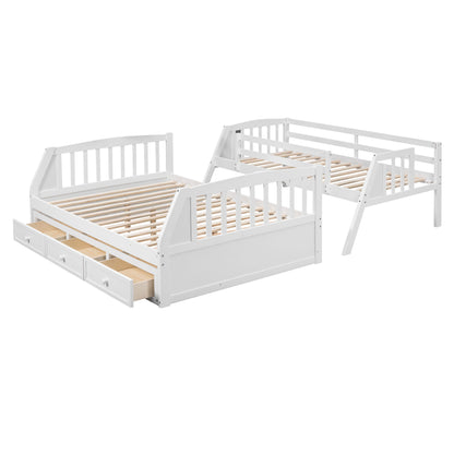 Bunk Bed With Drawers, Ladder And Storage Staircase - The Sleep Loft - Online Mattress Showroom NYC