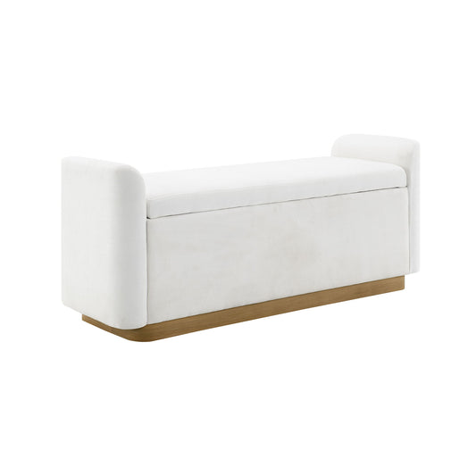 Upholstered Storage Bench With Safety Hinge - The Sleep Loft - Online Mattress Showroom NYC