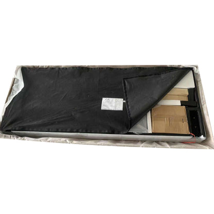 King Size Upholstered Platform Bed Frame With Button Tufted Fabric Headboard, No Box Spring Needed, Wood Slat Support