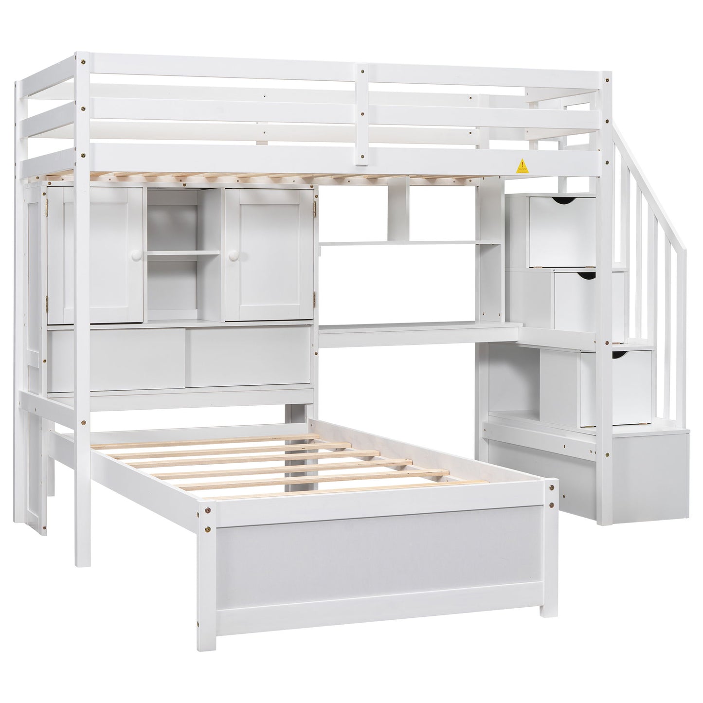 Loft Bed With Built In Desk And Staircase - The Sleep Loft - Online Mattress Showroom NYC