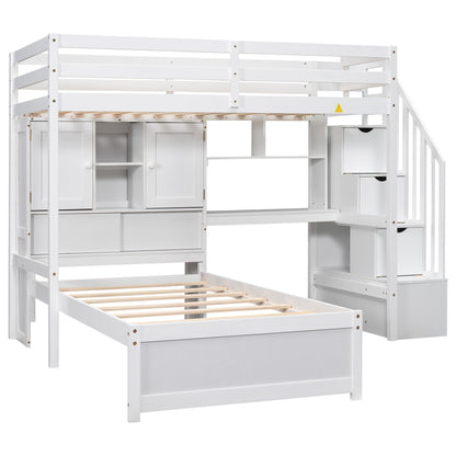 Loft Bed With Built In Desk And Staircase - The Sleep Loft - Online Mattress Showroom NYC