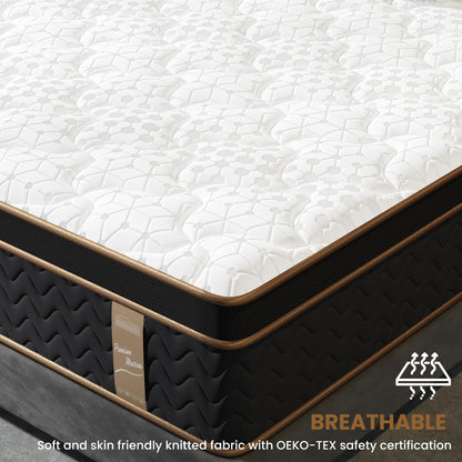 Plush Hybrid Mattresses With Gel Memory Foam, Individual Pocket Spring Motion Isolation Edge Support - The Sleep Loft - Online Mattress Showroom NYC