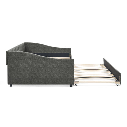 Upholstered Daybed With USB Charging & Pull Out Bed - The Sleep Loft - Online Mattress Showroom NYC