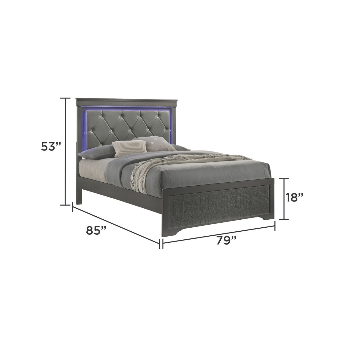 Blaze - Bed With LED Headboard - The Sleep Loft - Online Mattress Showroom NYC
