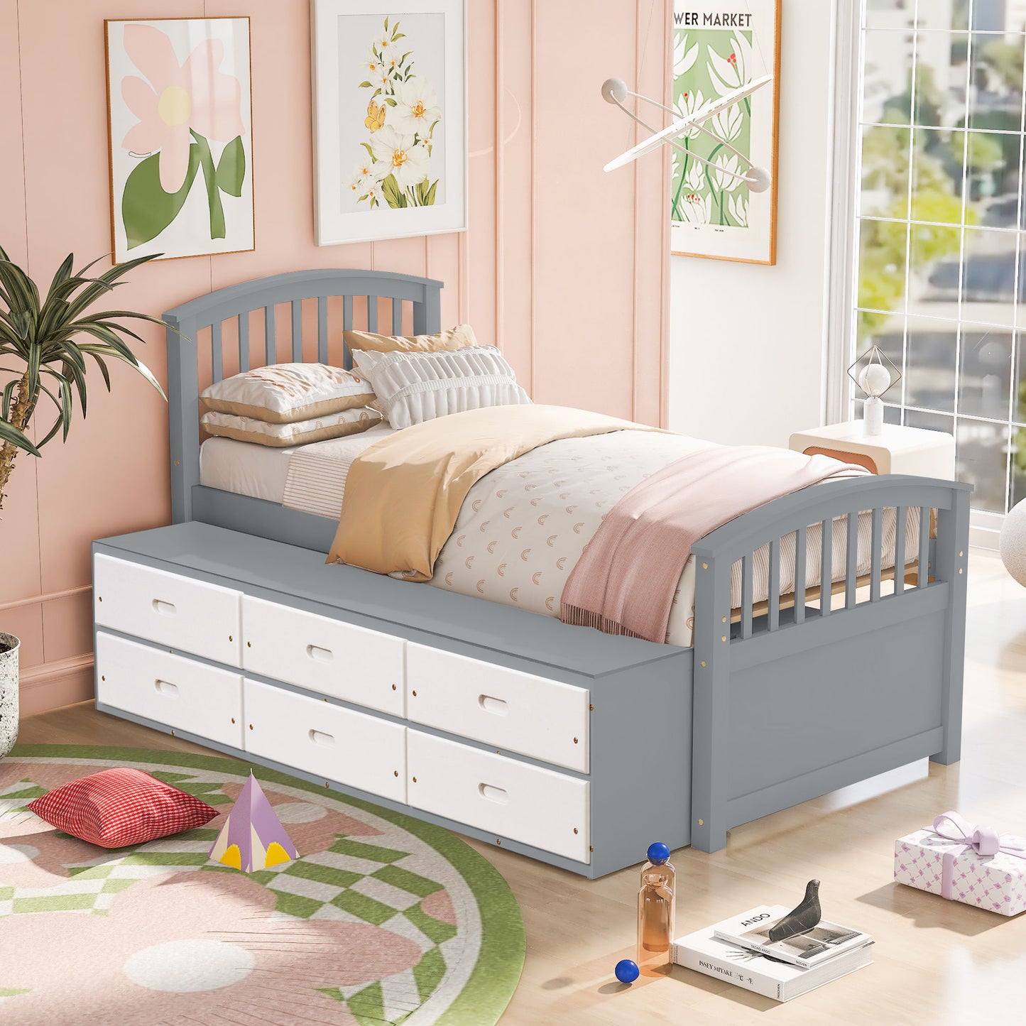Platform Storage Bed Solid Wood Bed With 6 Drawers - The Sleep Loft - Online Mattress Showroom NYC