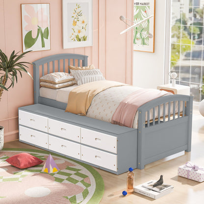 Platform Storage Bed Solid Wood Bed With 6 Drawers - The Sleep Loft - Online Mattress Showroom NYC