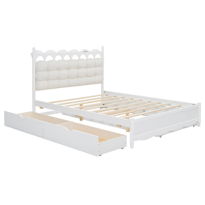 Storage Platform Bed, With 2 Big Drawers, Trundle, One Set Of Sockets & USB Ports - The Sleep Loft - Online Mattress Showroom NYC