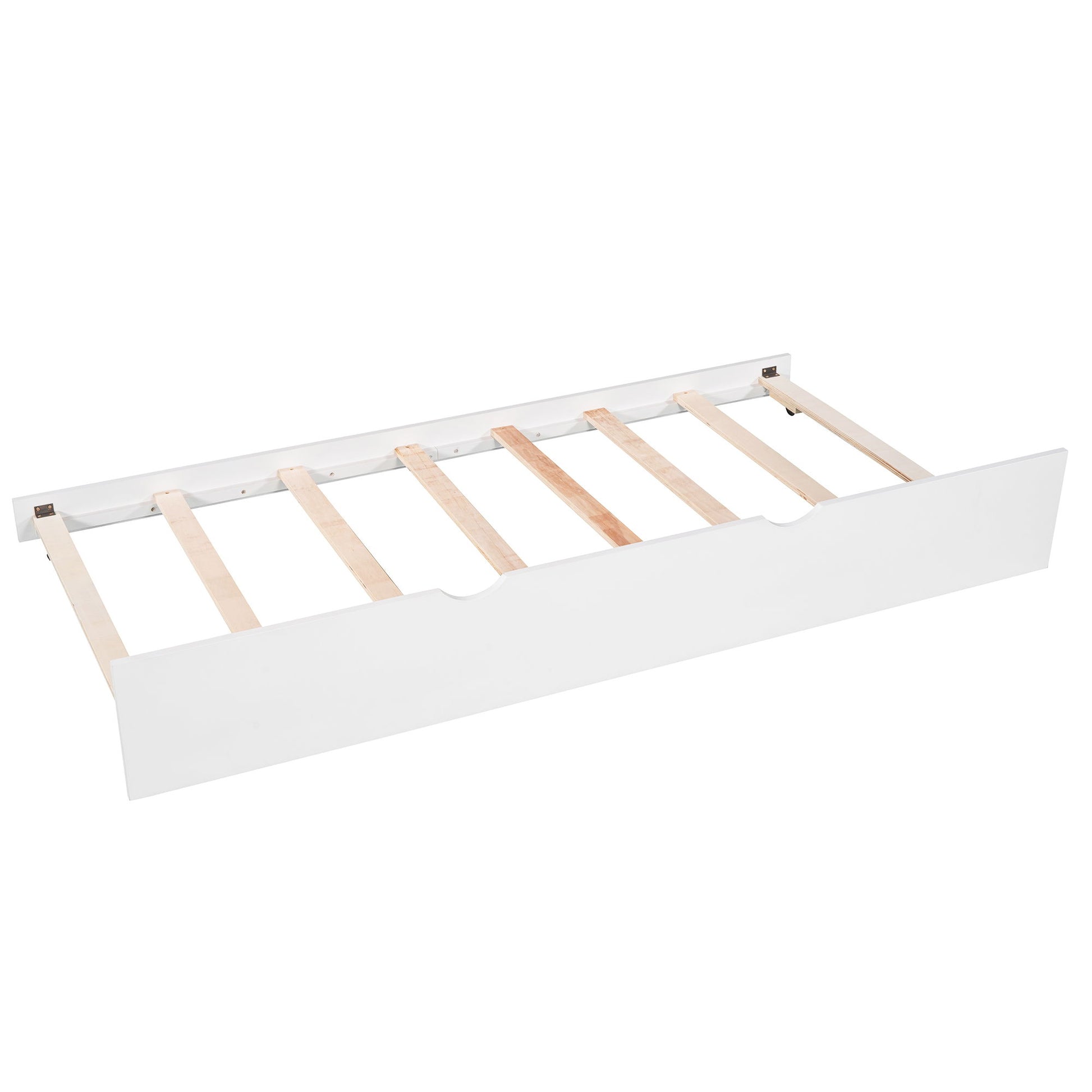 L Shaped Platform Bed With Trundle And Drawers Linked With Built In Desk - The Sleep Loft - Online Mattress Showroom NYC