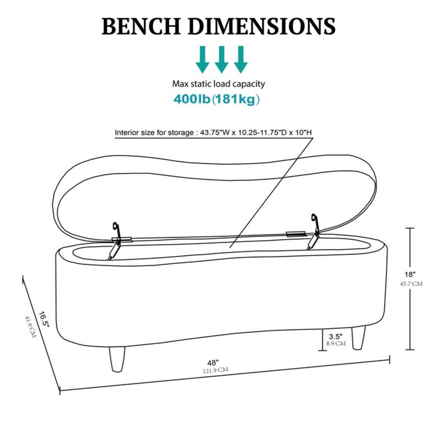 Flip Top Storage Bench - The Sleep Loft - Online Mattress Showroom NYC
