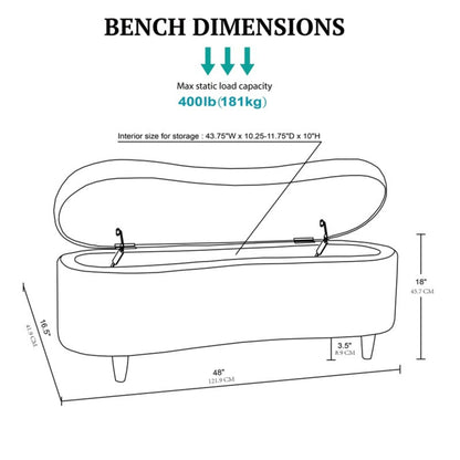 Flip Top Storage Bench - The Sleep Loft - Online Mattress Showroom NYC
