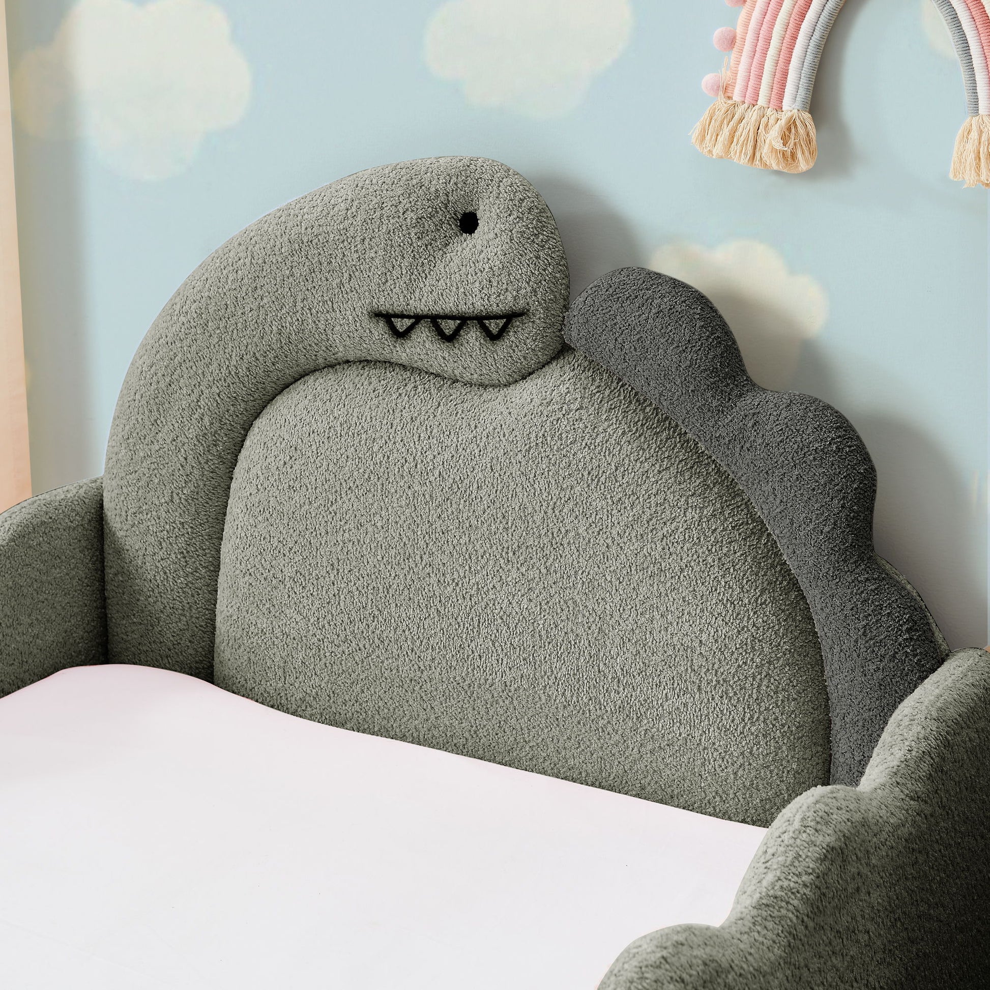 Cute Dinosaur Shaped Bed With Safety Guardrail, Toddler Frame - The Sleep Loft - Online Mattress Showroom NYC