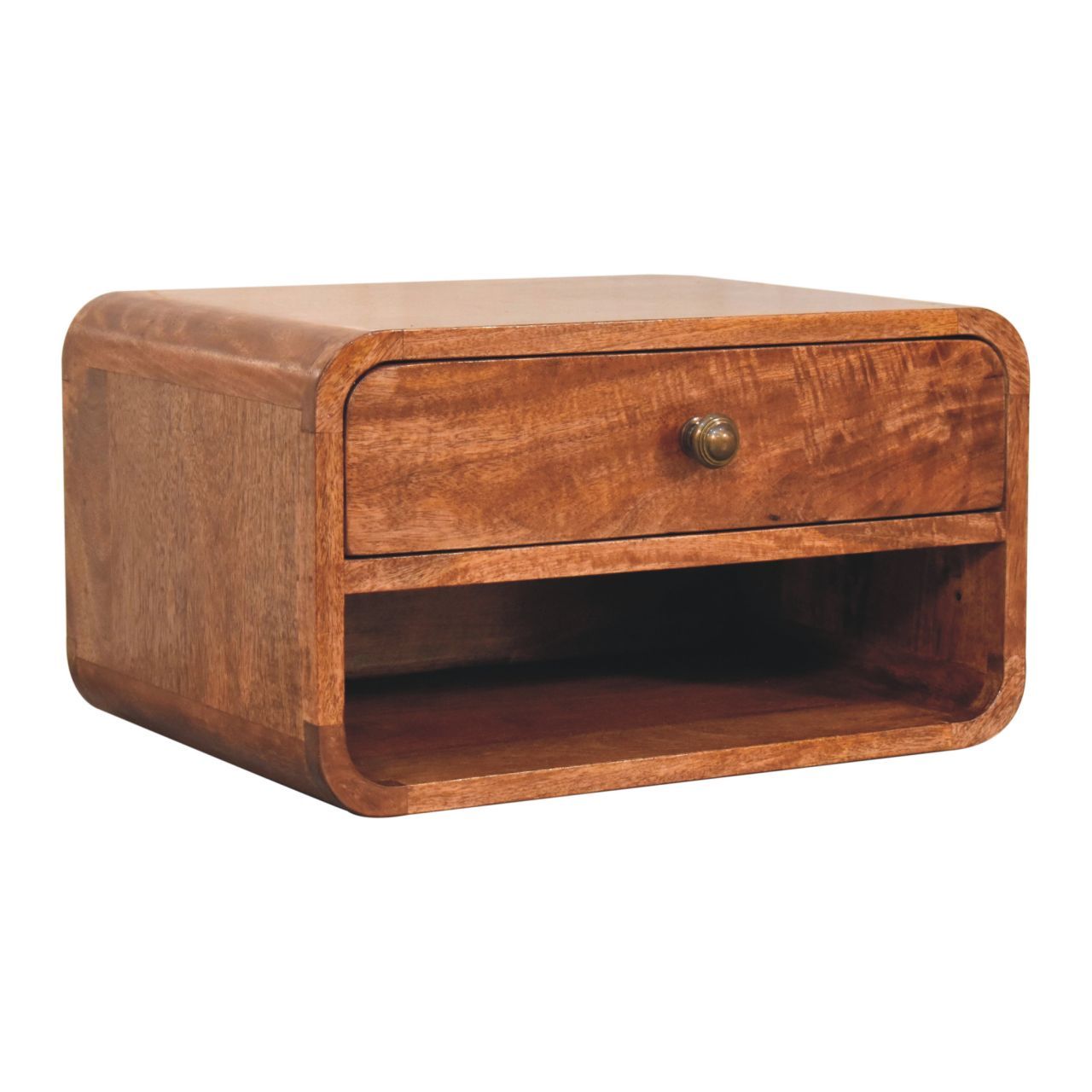 Curve Upper Slot Floating Nightstand - The Sleep Loft - Online Mattress Showroom NYC