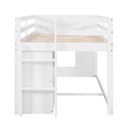 Loft Bed With Cabinet And Shelf - The Sleep Loft - Online Mattress Showroom NYC