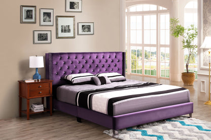 Upholstered Nailhead Trim Chic Bed - The Sleep Loft - Online Mattress Showroom NYC