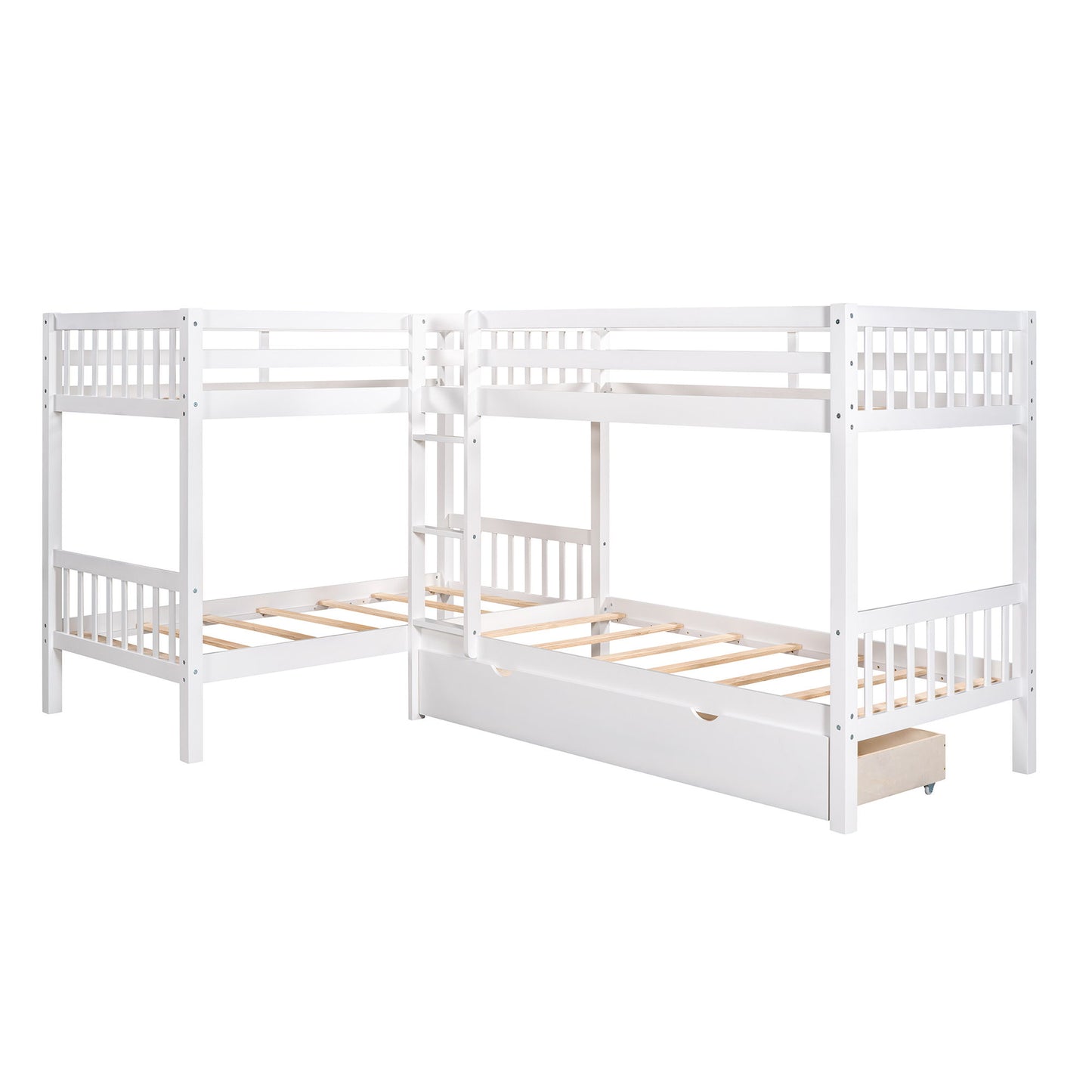 L Shaped Bunk Bed With Drawers - The Sleep Loft - Online Mattress Showroom NYC