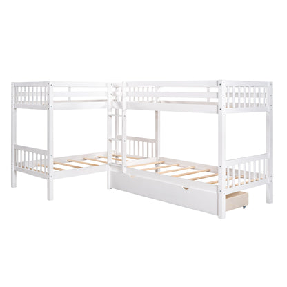 L Shaped Bunk Bed With Drawers - The Sleep Loft - Online Mattress Showroom NYC
