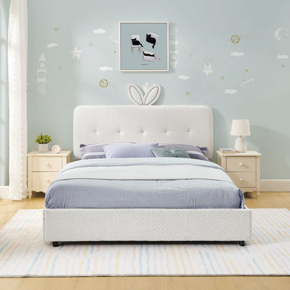 Upholstered Bed With Oversized Rabbit Ear Headboard, LED Lights & 4 Storage Drawers - The Sleep Loft - Online Mattress Showroom NYC